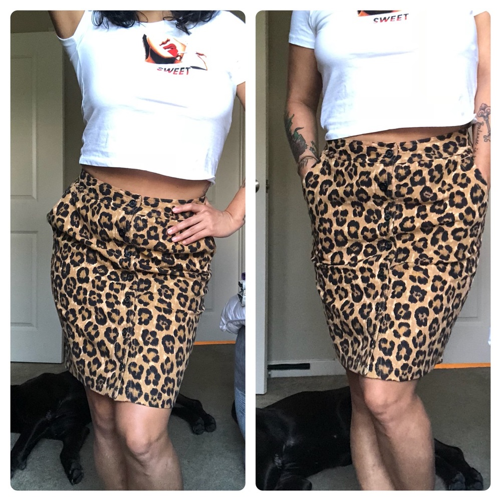 VNTG Ralph Lauren Cheetah Print Skirt